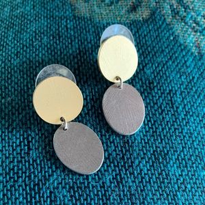 Two tone silver/gold earrings purchased at J Jill